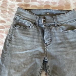 White House black market size 0 slim grey jeans.
